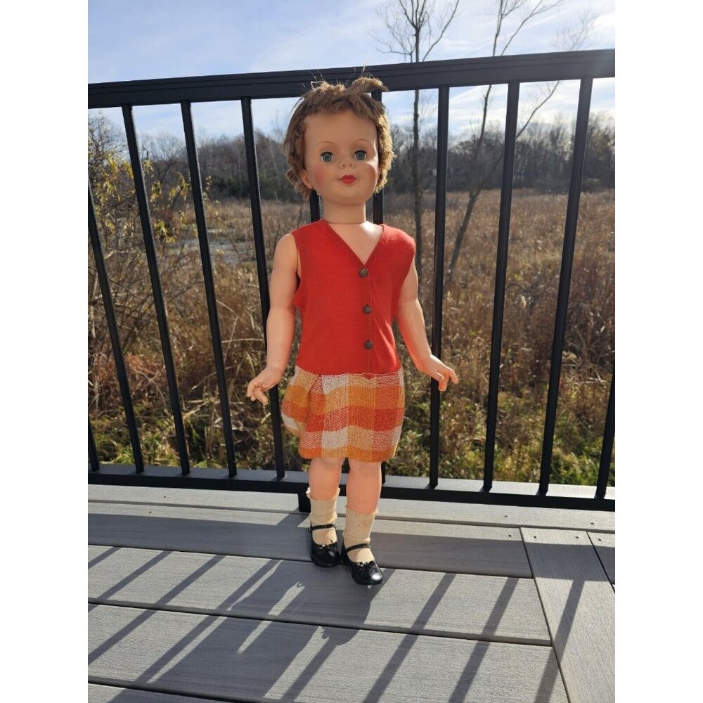 Vintage 36" Patti Playpal Type Companion Doll - Unmarked - TLC 1960s